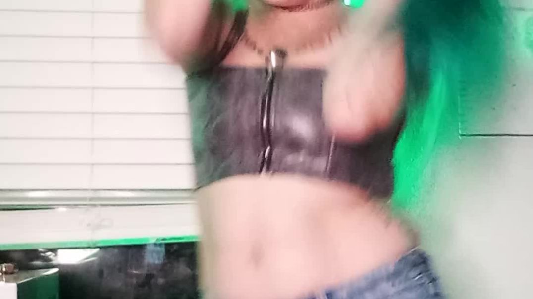 Goth Teasing, Dancing, Candle Wax on Tits Play
